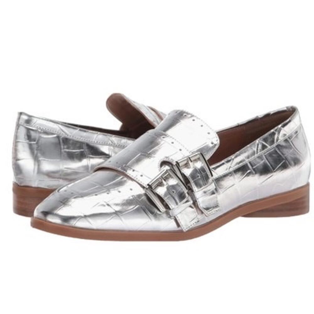 Aerosoles Metallic Gabbie Loafer Buckle Flats Classic Chic Comfortable